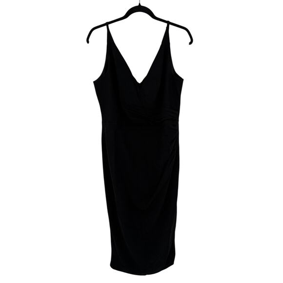 Dress the Population Anita crepe cocktail dress black size Large L - Picture 2 of 8